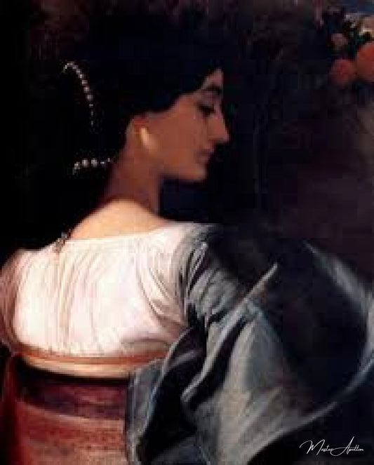 Une dame italienne - Frederic Leighton Reproductions de tableaux à la peinture à l’huile