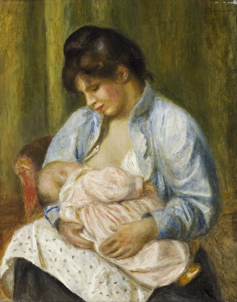 Une femme allaitant un enfant - Pierre-Auguste Renoir