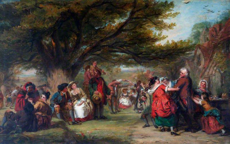Une fête anglaise, il y a cent ans - William Powell Frith image 1 tableau peint à l’huile sur toile