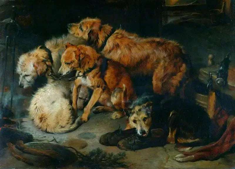 Une fête au coin du feu - Edwin Henry Landseer