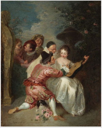 Une fête musicale (Le Conteur) - Antoine Watteau