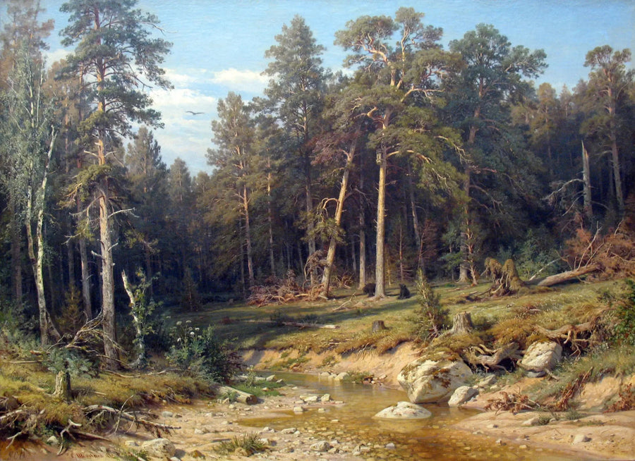 Une forêt de pins. Forêt de mâts dans la province de Viatka. - Ivan Chichkine