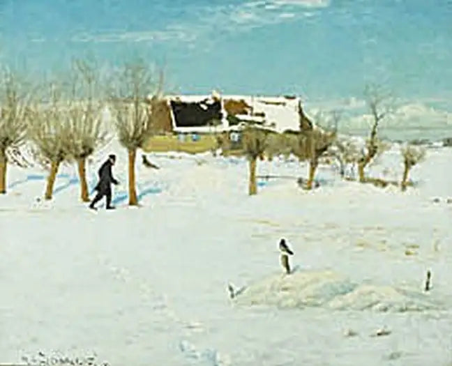 Une journée d'hiver à la campagne. - H. A. Brendekilde