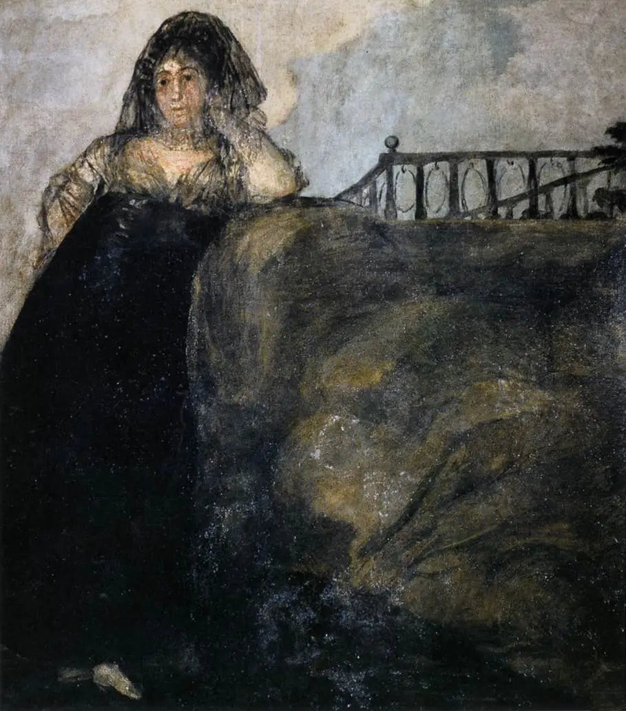 Une manola : Léocadie Zorrilla - Francisco de Goya image 1 copie de tableau peinte à la main