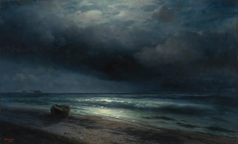 Une nuit au clair de lune en mer - Ivan Aïvazovski