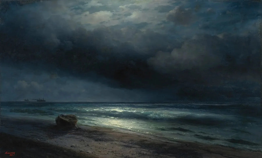 Une nuit au clair de lune en mer - Ivan Aïvazovski