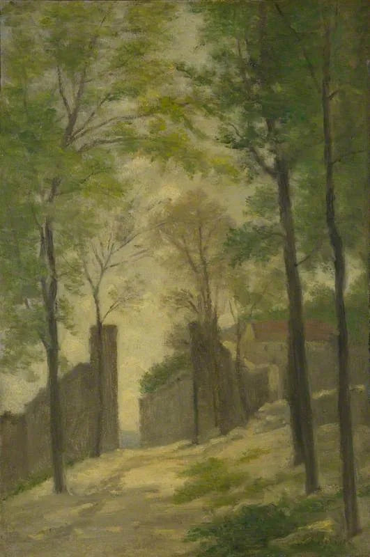 Une porte derrière les arbres - Stanislas Lépine