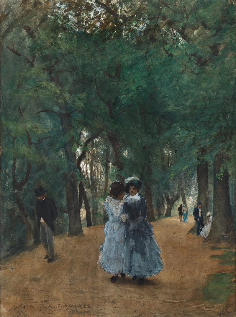 Une promenade dans le parc - Anders Zorn