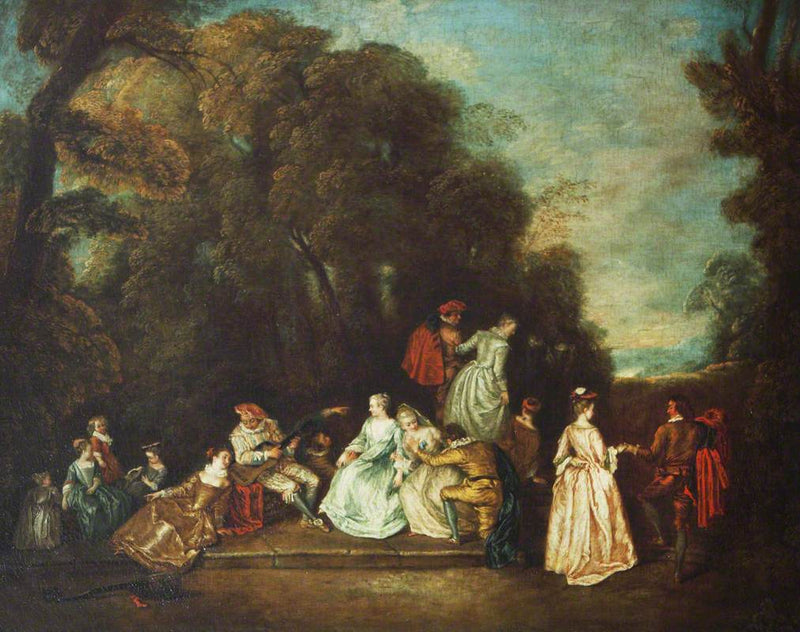 Une rencontre dans le parc - Antoine Watteau