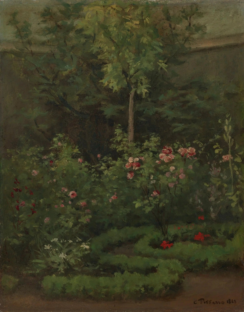 Une roseraie - Camille Pissarro