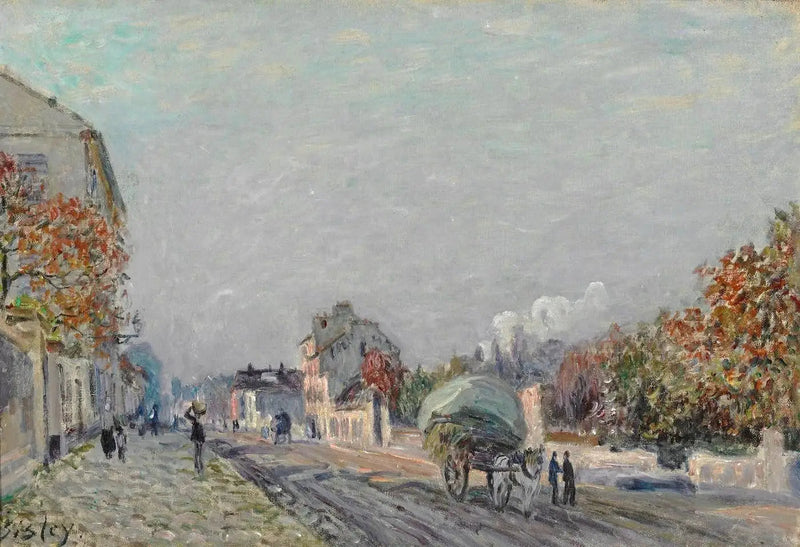 Une rue à Marly - Alfred Sisley