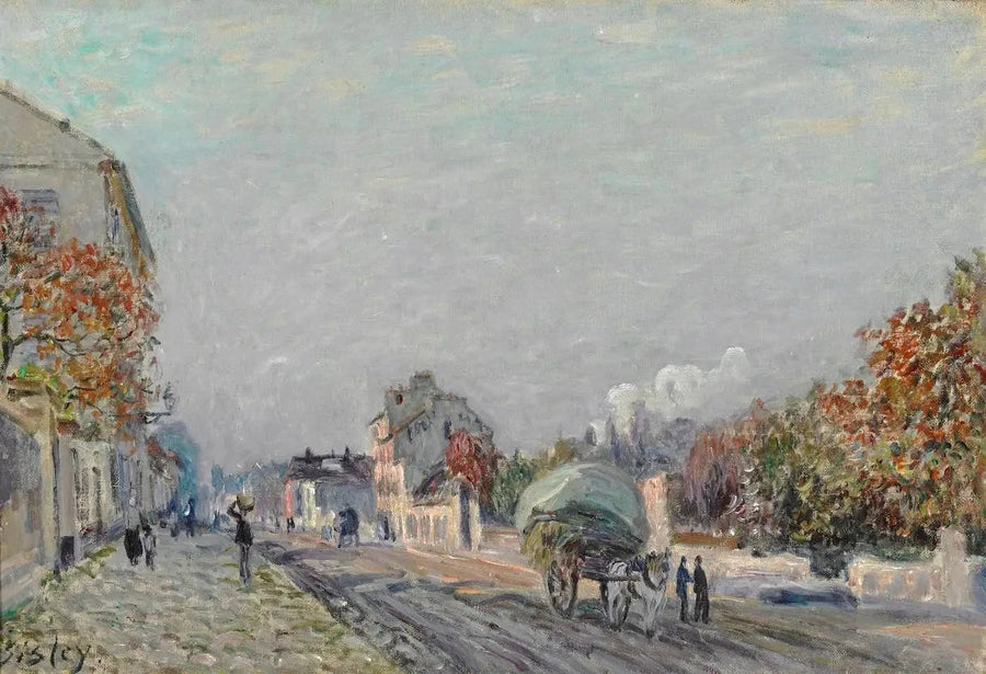 Une rue à Marly - Alfred Sisley