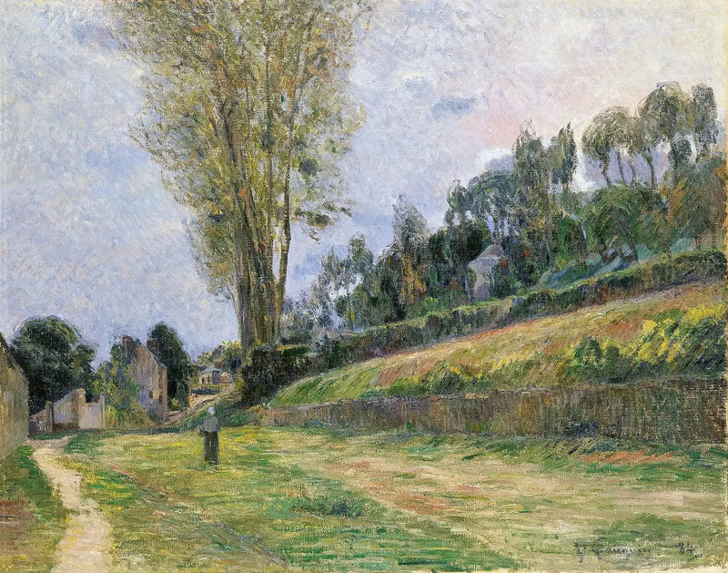 Une Rue à Rouen, ou Personnage sur la route - Paul Gauguin
