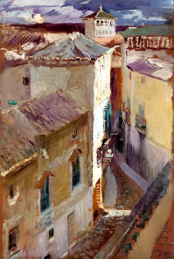 Une rue de Tolède (Una Calle de Toledo) - Joaquín Sorolla