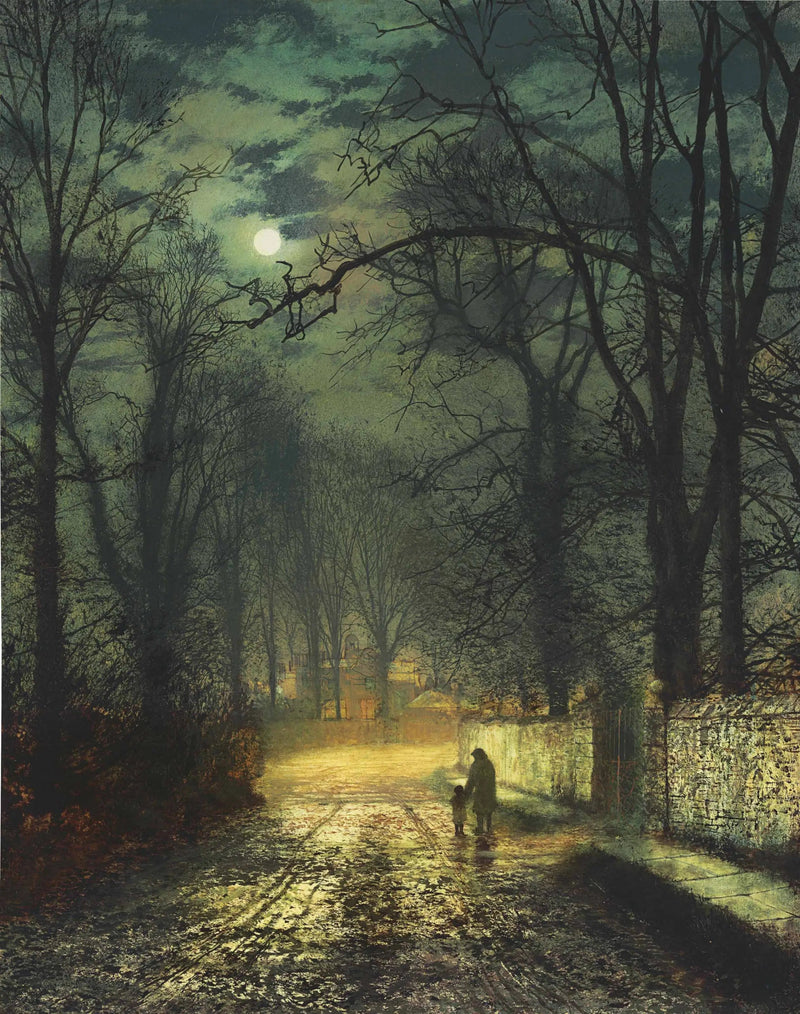 Une ruelle au clair de lune - John Atkinson Grimshaw