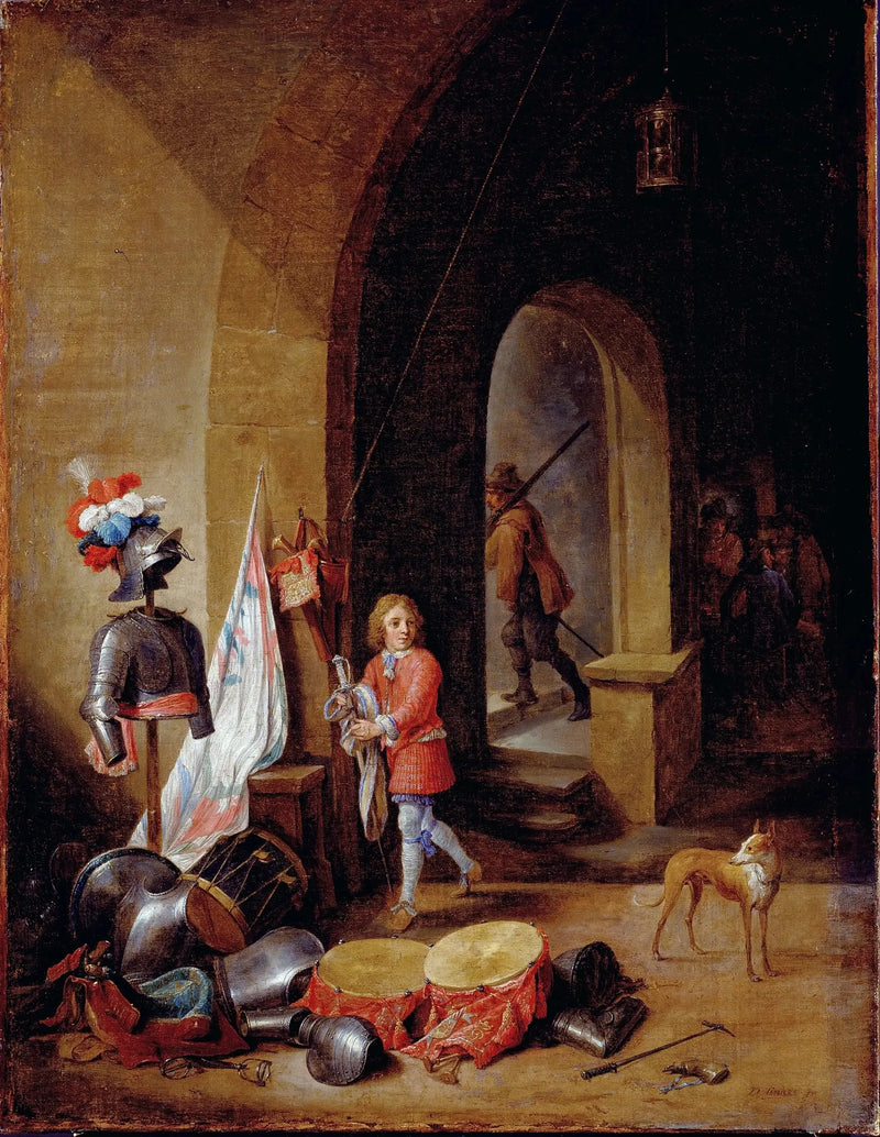 Une salle de garde - David Teniers le Jeune