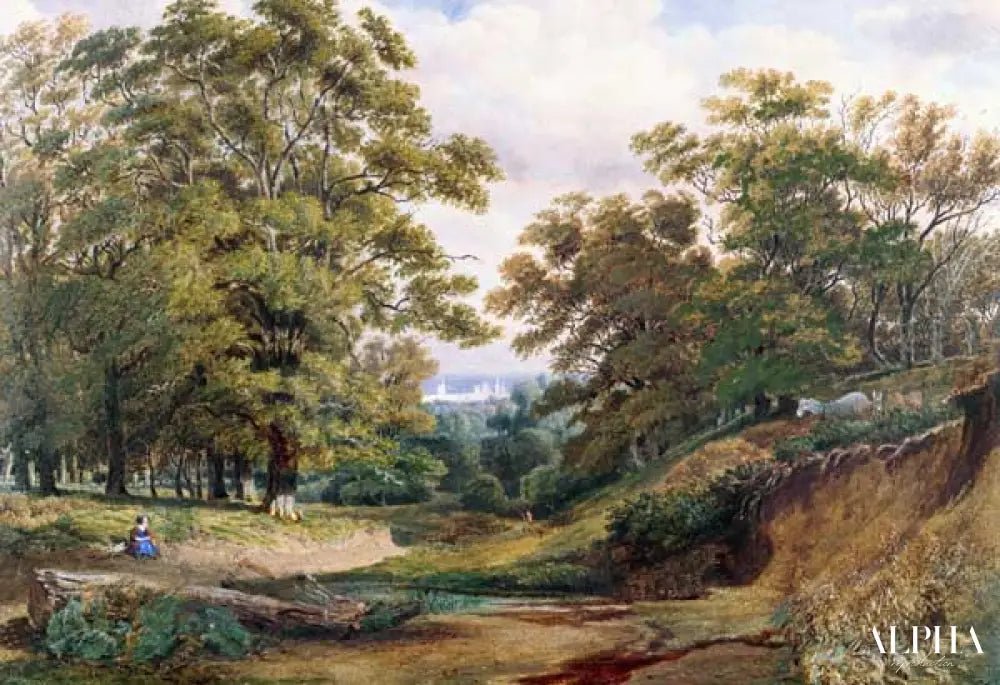 Une scène dans le bois de Bagley près d'Oxford - William Turner - Reproductions de tableaux et peintures haut de gamme