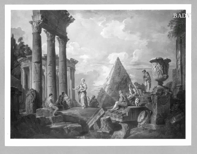 Une sibylle prêchant dans des ruines - Giovanni Paolo Panini - Alpha Reproduction