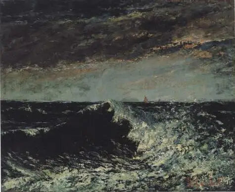 Une vague se brisant sous les nuages d'orage - Gustave Courbet