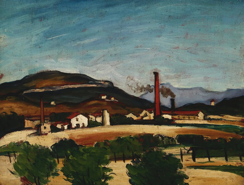 Usines près du Mont de Cengle - Paul Cézanne