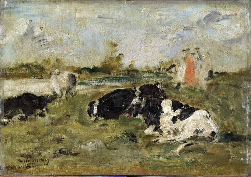 Vaches dans un pré - Eugène Boudin