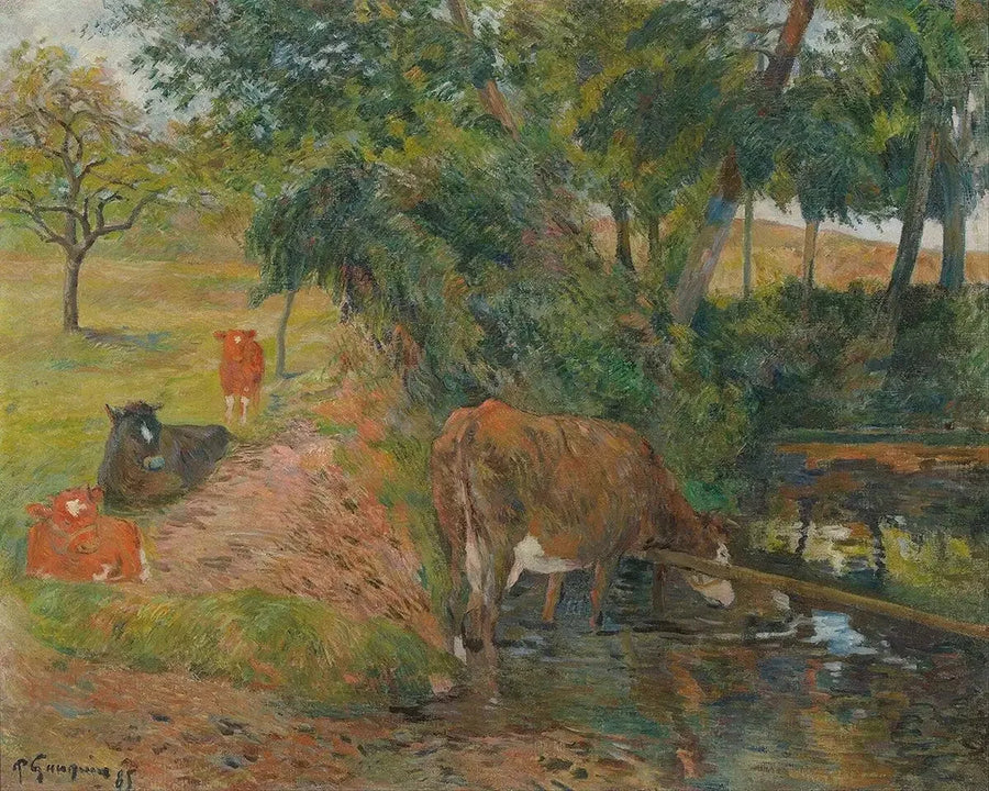 Vaches près de Dieppe, ou Vaches au repos - Paul Gauguin