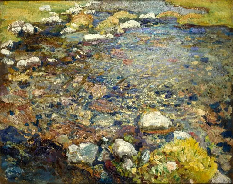 Val d'Aoste : un ruisseau sur des rochers - John Singer Sargent
