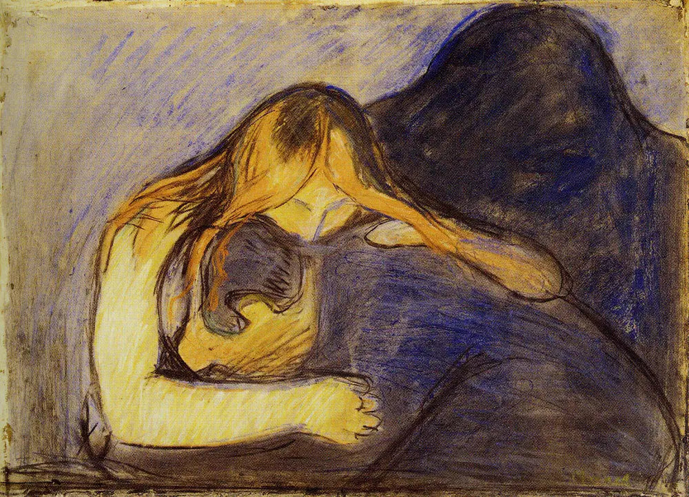 Reproduction du tableau « Vampire - Edvard Munch » par Alpha Reproduction en peinture à l’huile
