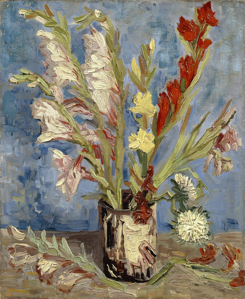 Vase aux glaïeuls et asters de Chine - Vincent van Gogh