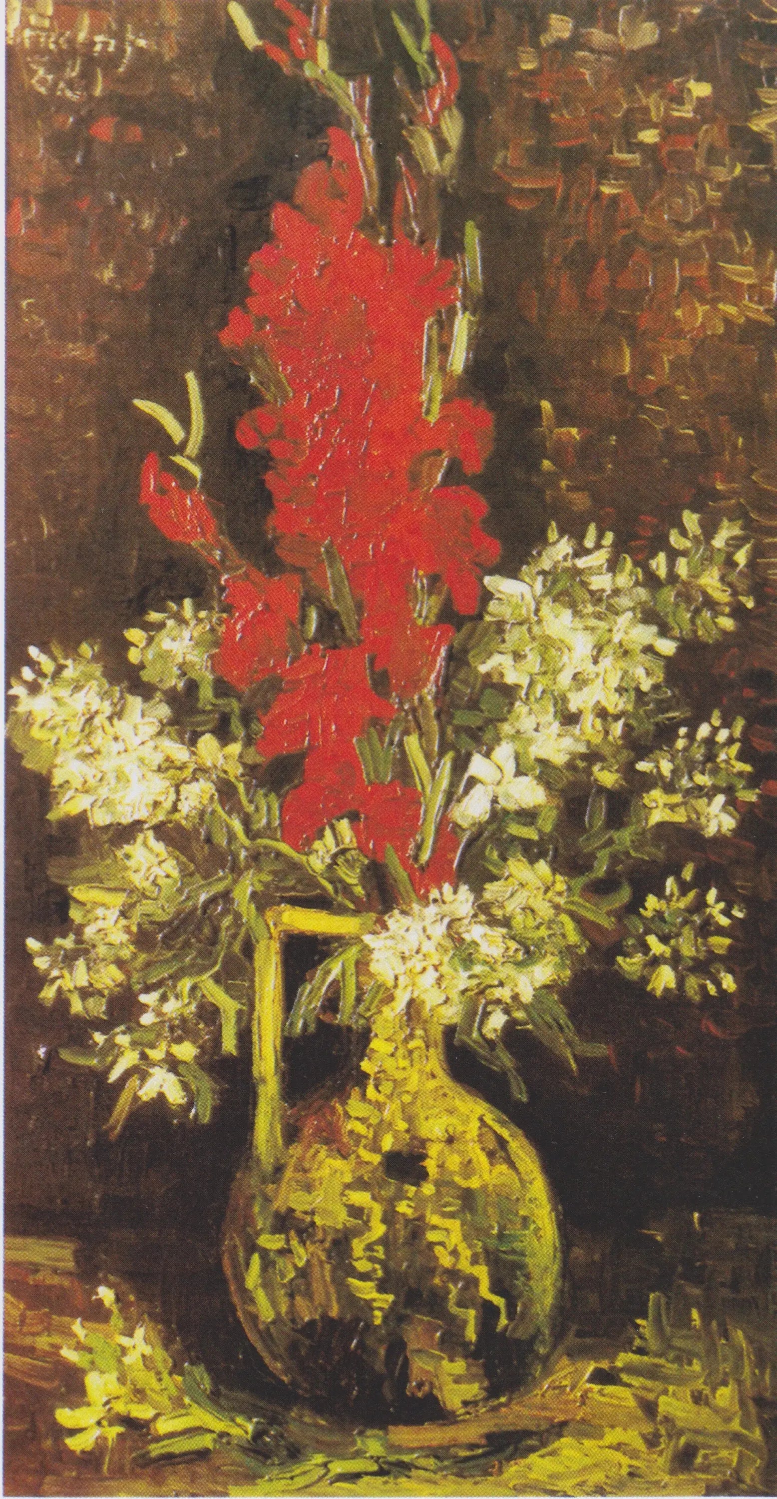 Reproduction du tableau « Vase avec fleurs rouges et blanches - Vincent van Gogh » par Alpha Reproduction en peinture à l’huile