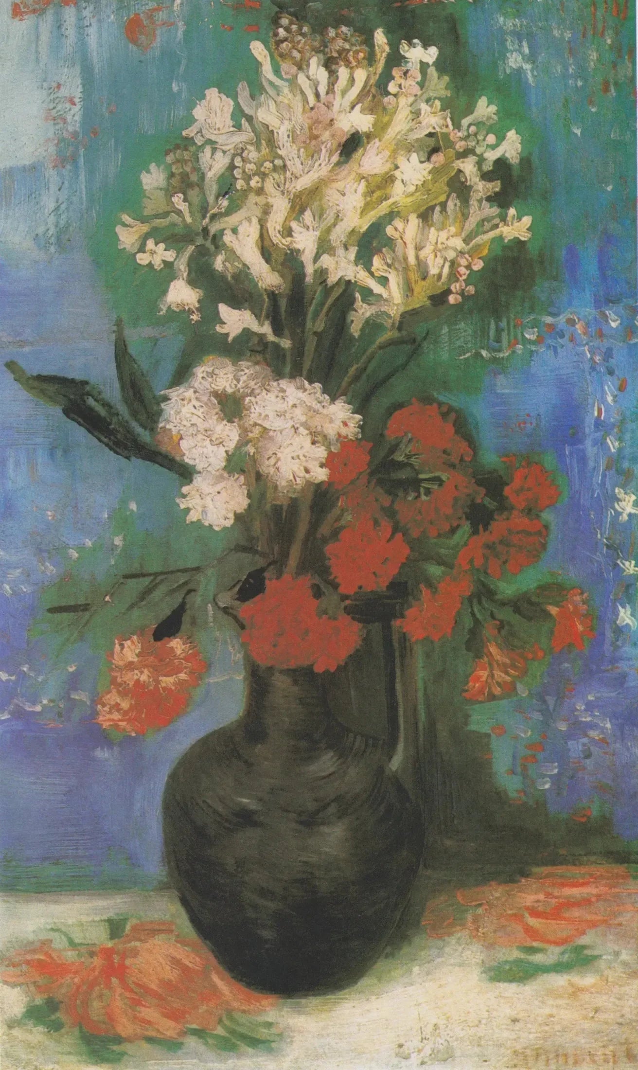 Vase avec œillets et autres fleurs - Vincent van Gogh image 1 tableau peint à l’huile sur toile