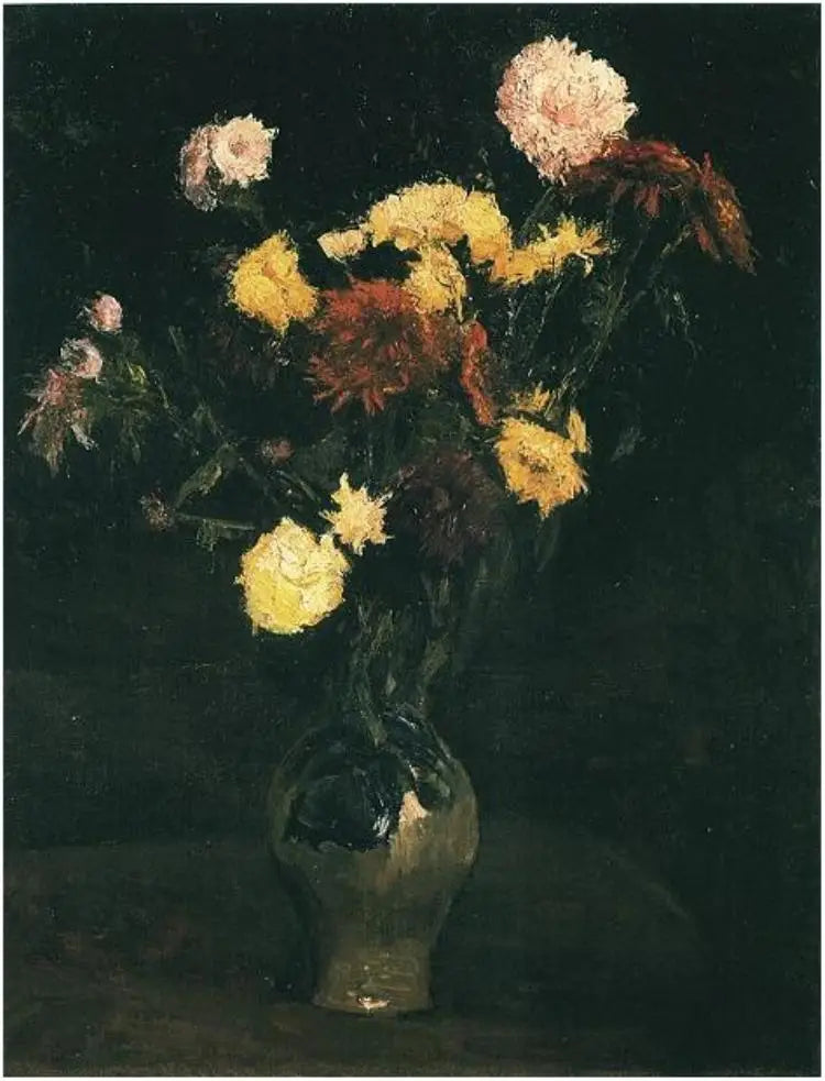 Vase avec œillets et zinnias - Vincent van Gogh