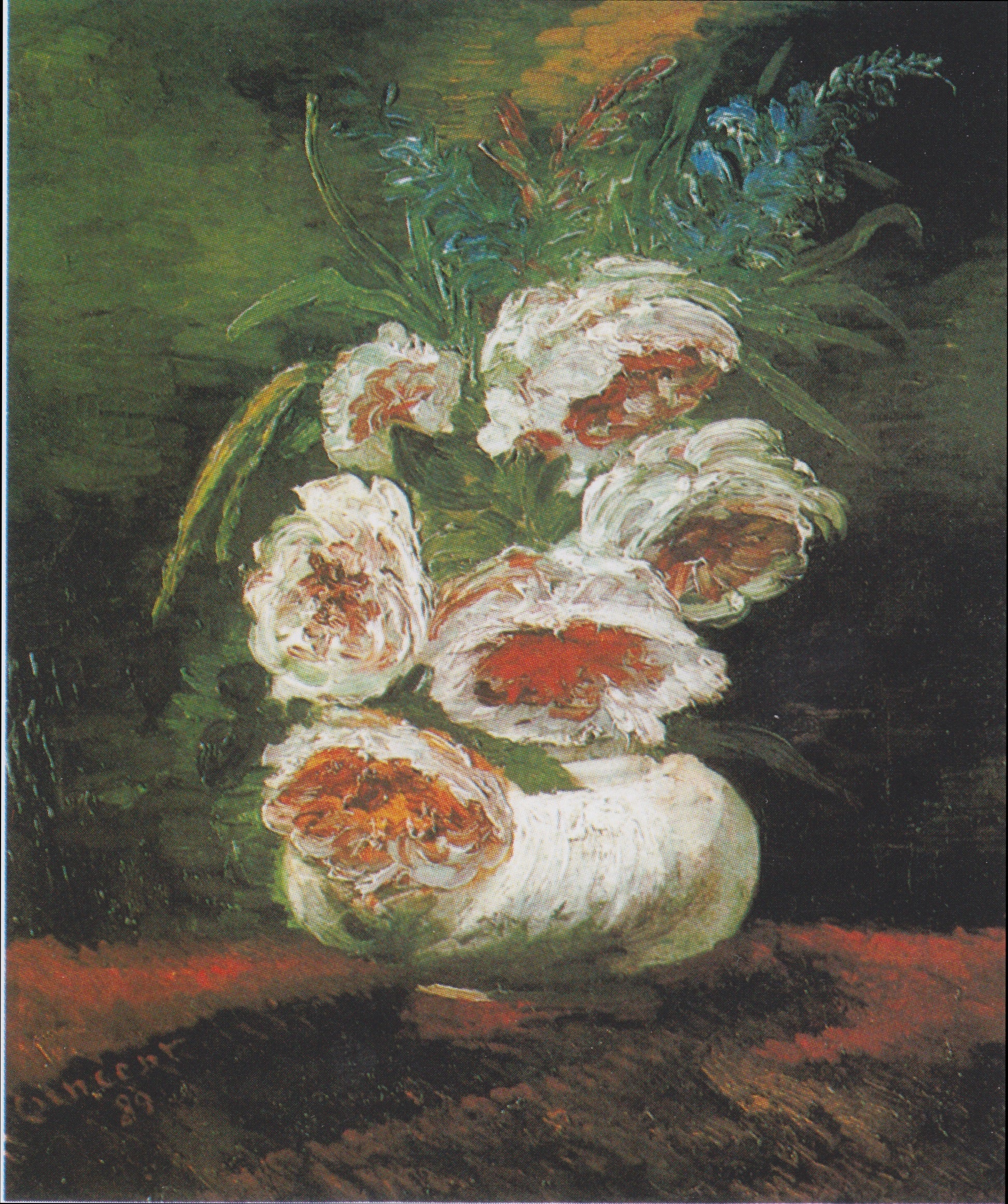 Reproduction du tableau « Vase avec pivoines - Vincent van Gogh » par Alpha Reproduction en peinture à l’huile