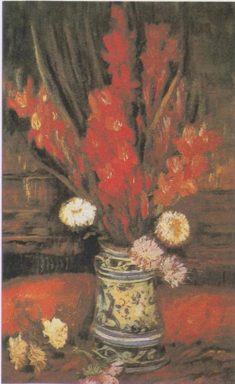 Vase avec glaïeuls rouges, F247 – Van Gogh