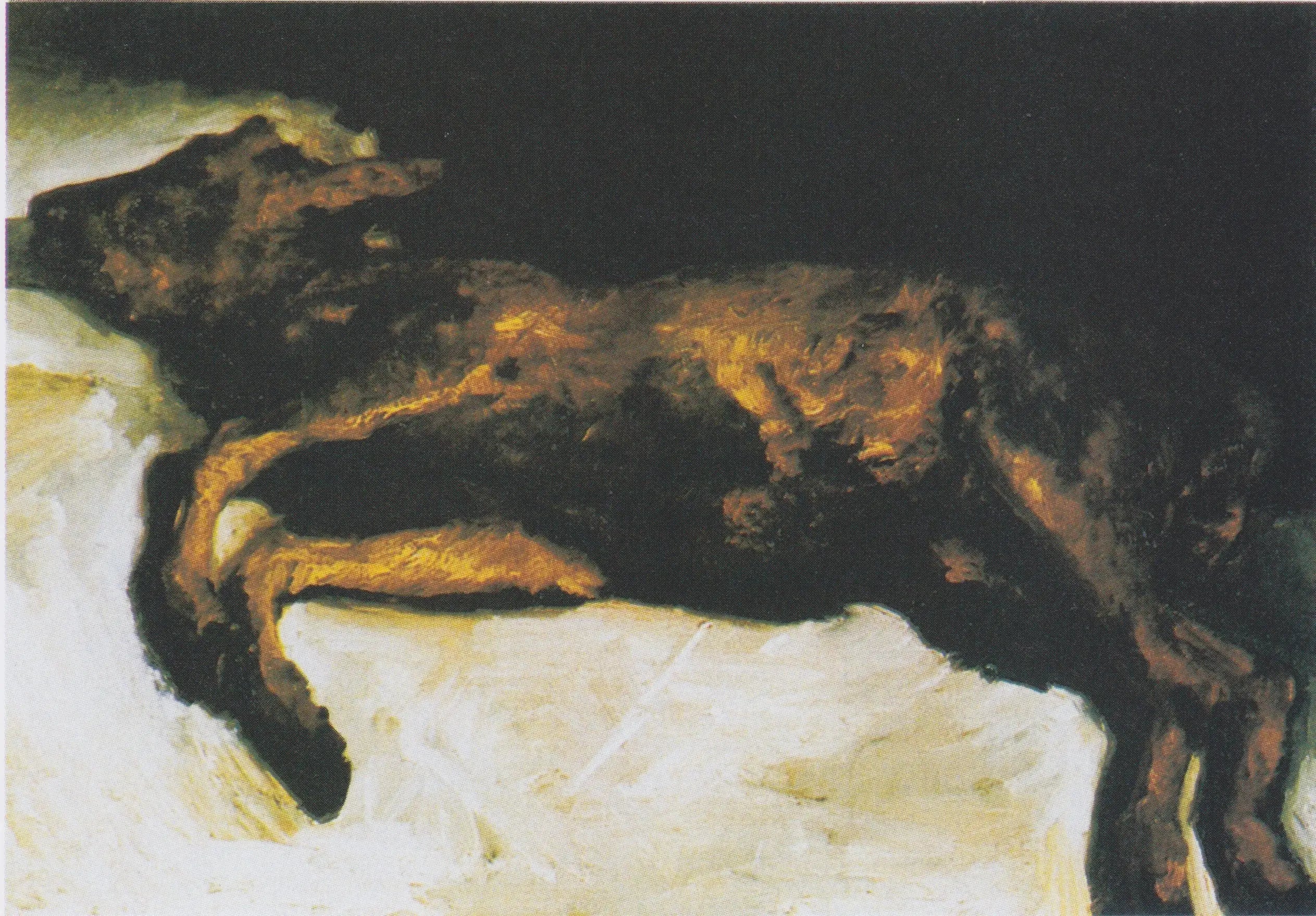 Veau nouveau-né sur la paille - Vincent van Gogh image 1 copie de tableau peinte à la main