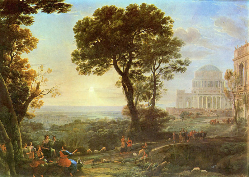 Vedute von Delphi mit einer Opferprozession - Claude Lorrain