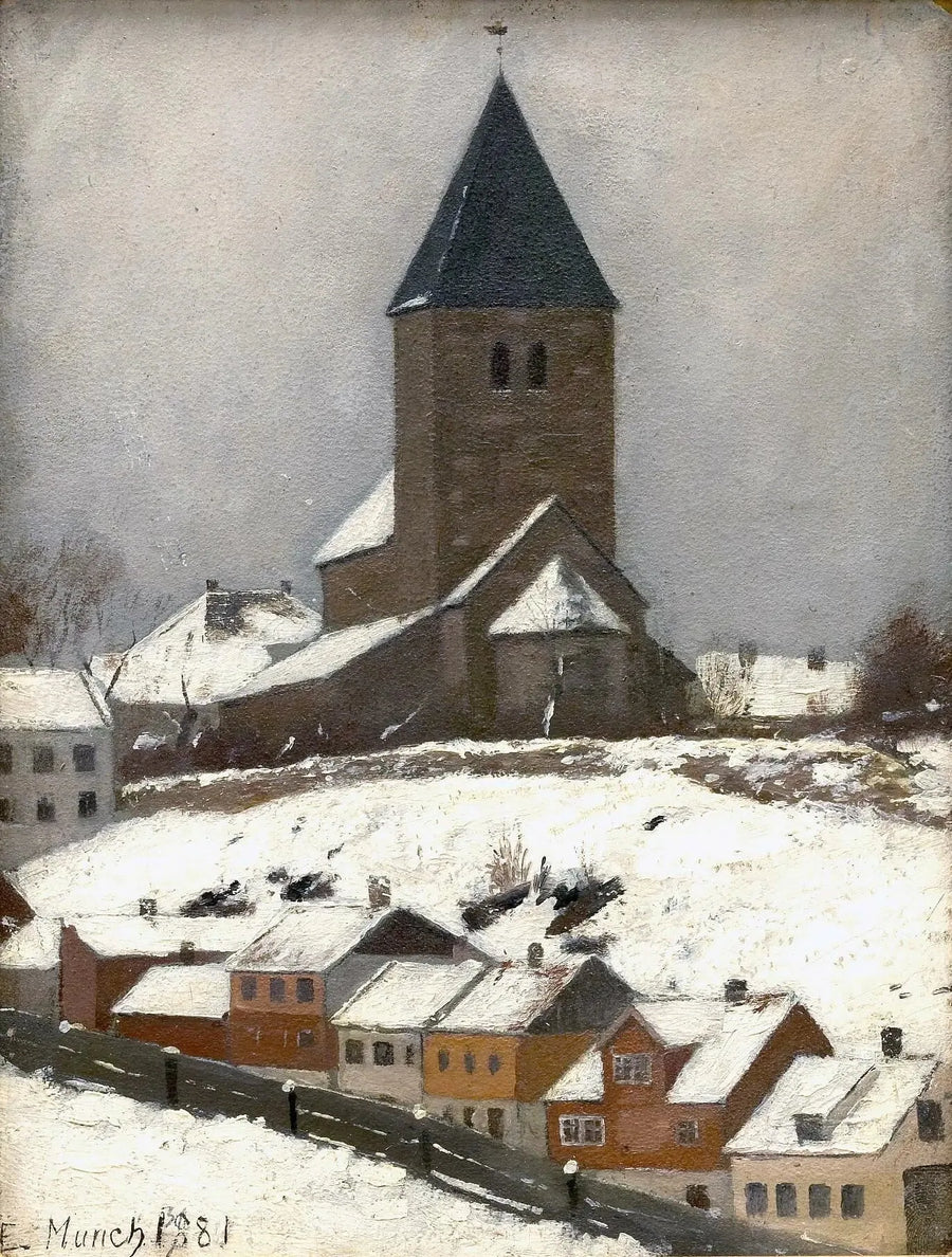 Veille Église d'Aker - Edvard Munch