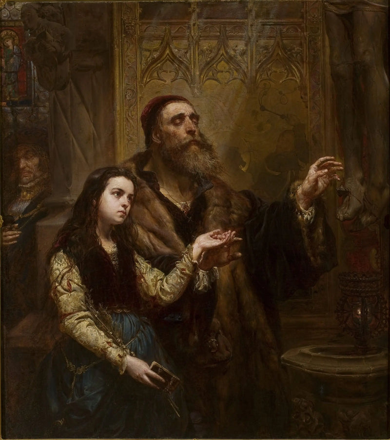 Veit Stoss, aveugle, avec sa petite-fille - Jan Matejko