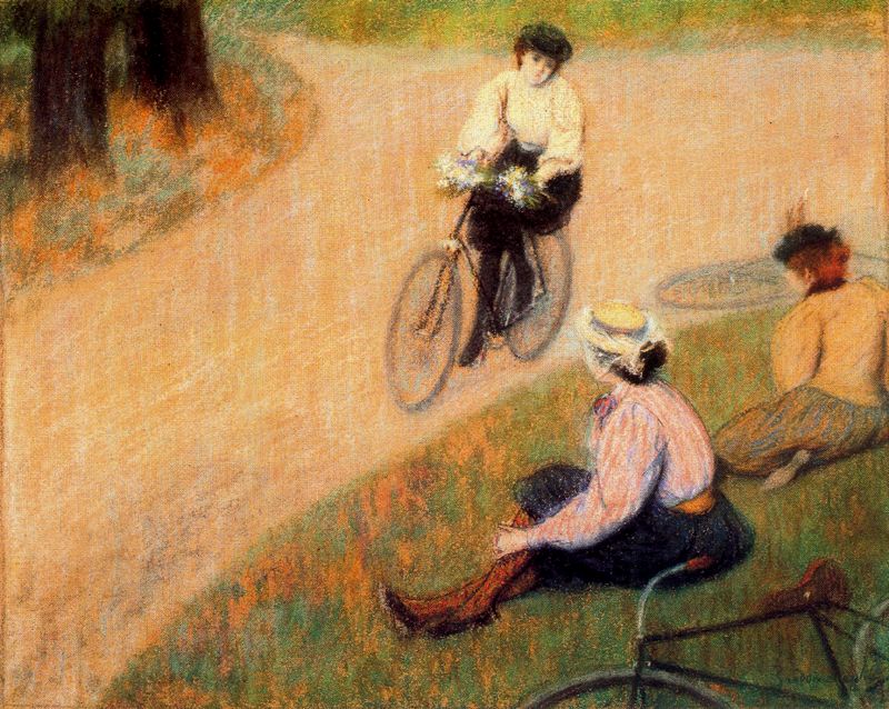 Vélo - Federico Zandomeneghi image 1 reproduction de peinture à l’huile
