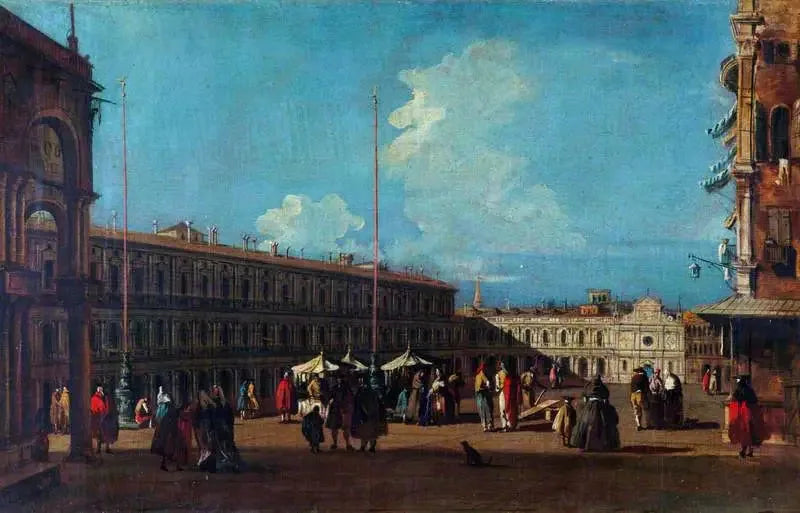 Venise : la place Saint-Marc vue vers l'ouest - Canaletto