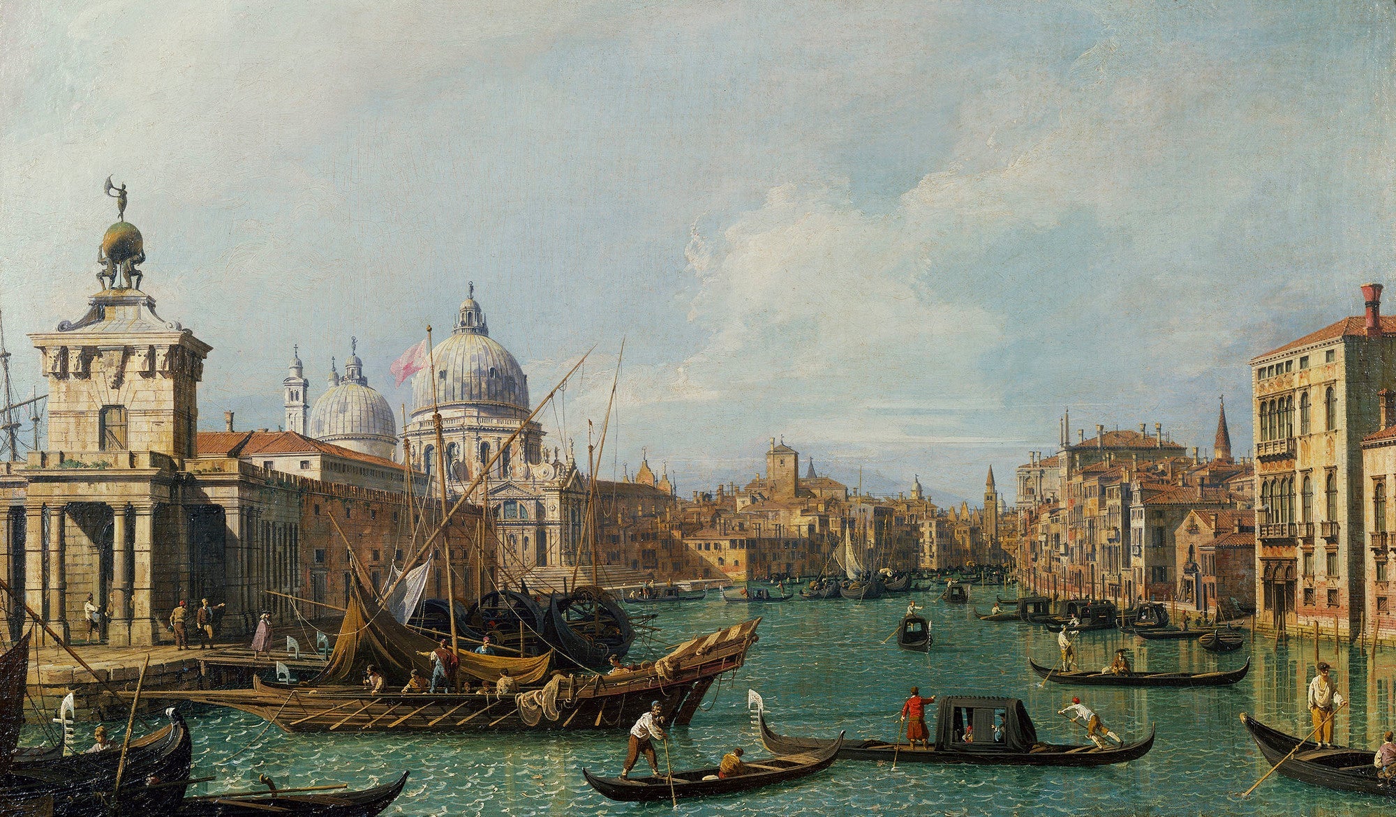 Venise : le Grand Canal de la Salute vers la Carità - Canaletto