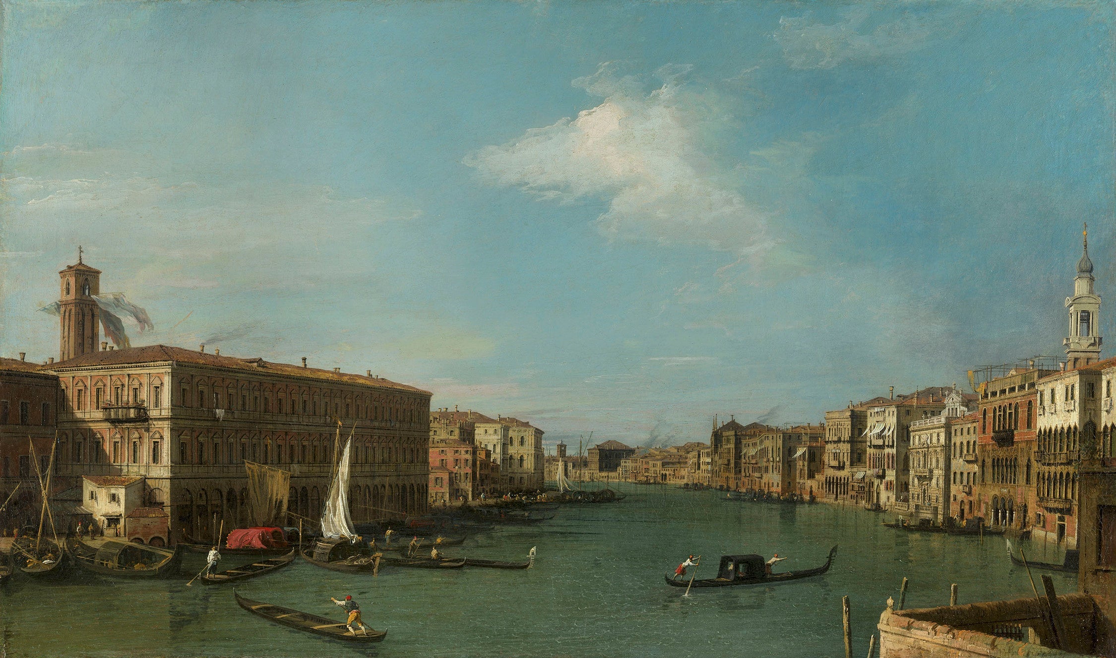 Venise : le Grand Canal vers le Nord depuis le Rialto - Canaletto