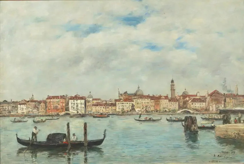 Venise. Quai des esclavons - Eugène Boudin