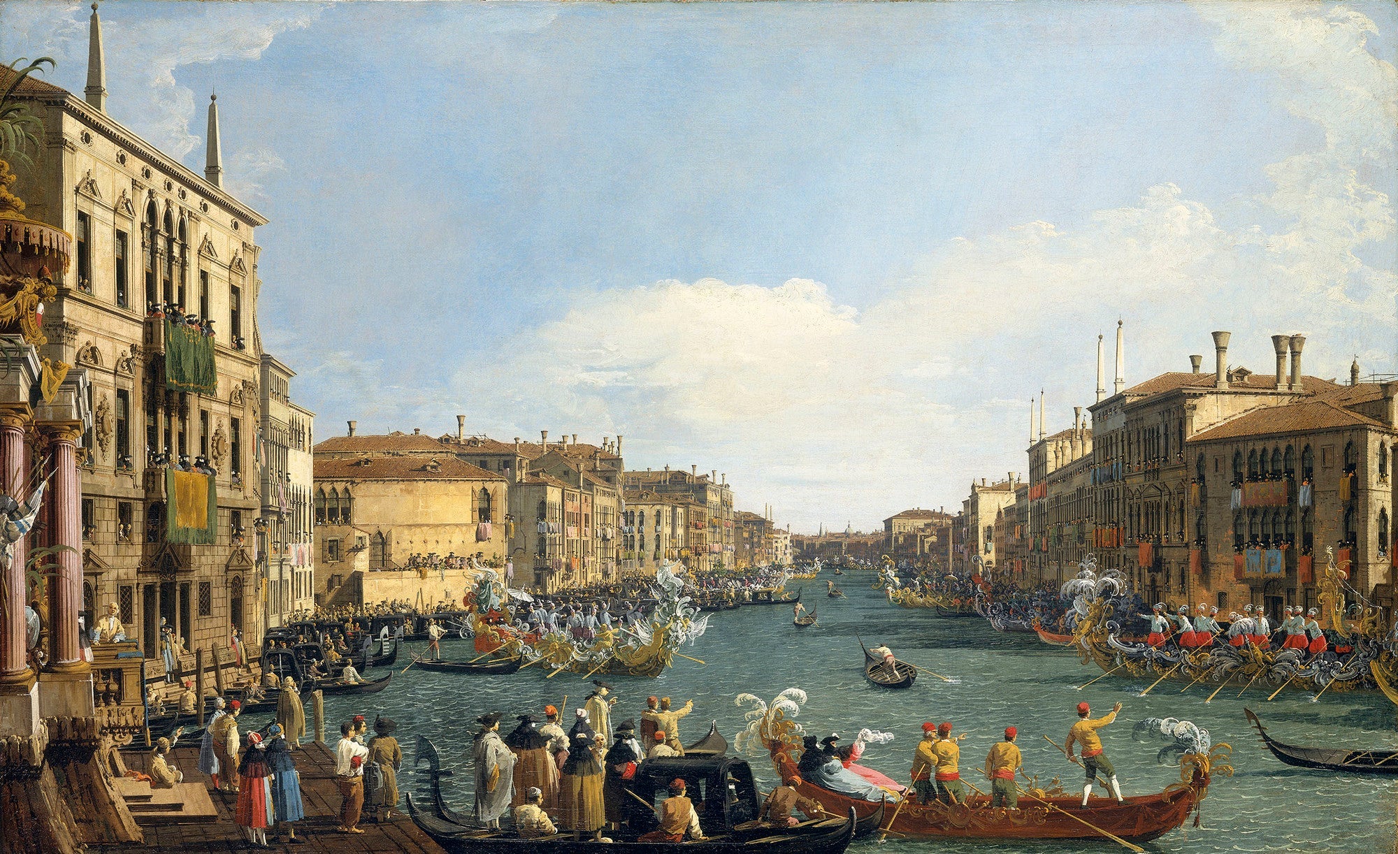 Venise : Régate sur le Grand Canal - Canaletto