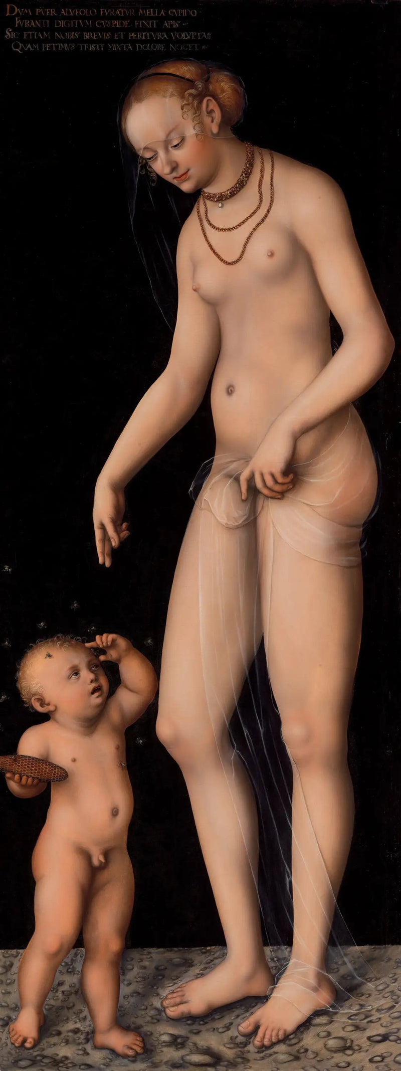 Vénus avec Amor la voleuse de miel - Lucas Cranach the Elder