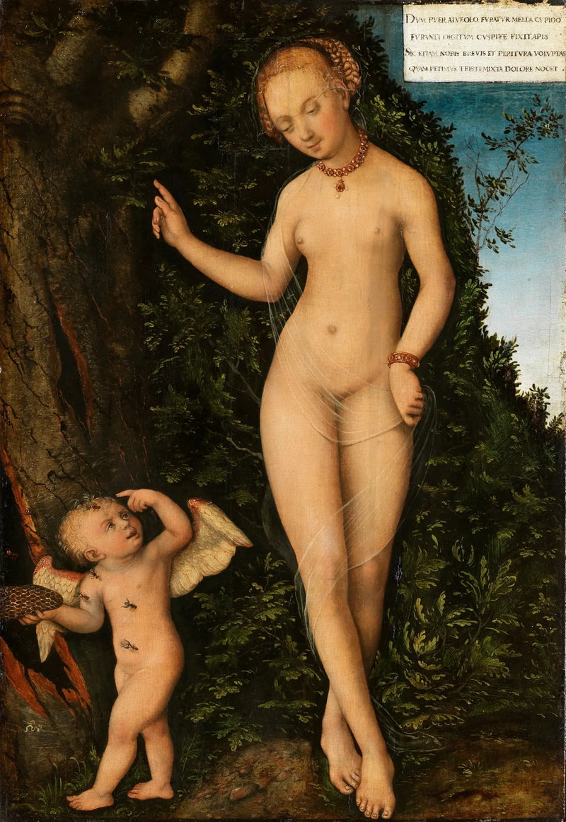 Vénus avec Cupidon le voleur de miel - Lucas Cranach the Elder