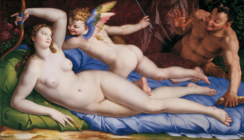 Vénus, Cupidon  et  Satyre - Bronzino