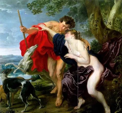 Vénus essayant d'empêcher Adonis d'aller chasser - Antoine van Dyck