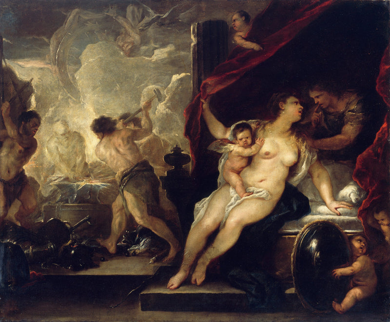 Vénus, Mars et la forge de Vulcain - Luca Giordano