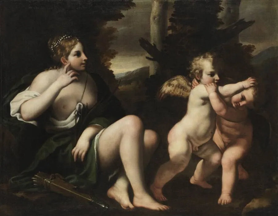 Venus mit zwei balgenden Amoretten - Annibale Carracci